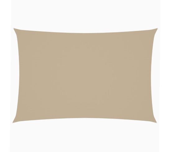 Voile De Parasol Tissu Oxford Rectangulaire 2x4 M Beige