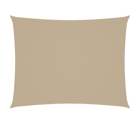 Voile De Parasol Tissu Oxford Rectangulaire 4x5 M Beige