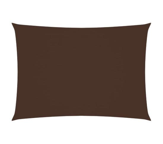 Voile De Parasol Tissu Oxford Rectangulaire 2x4 M Marron