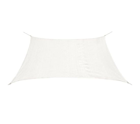 Voile De Parasol Pehd Carré 3,6 X 3,6 M Blanc