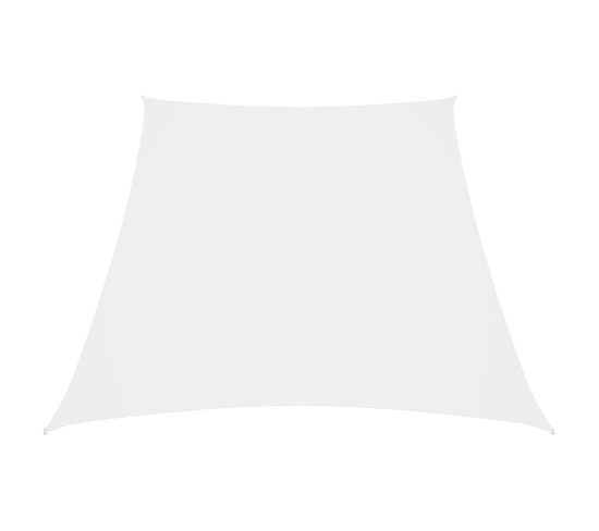 Voile De Parasol Tissu Oxford Trapèze 3/4x3 M Blanc