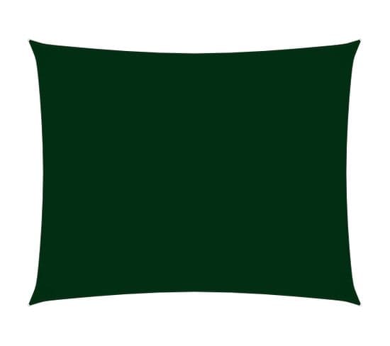 Voile De Parasol Tissu Oxford Rectangulaire 2,5x3 M Vert Foncé