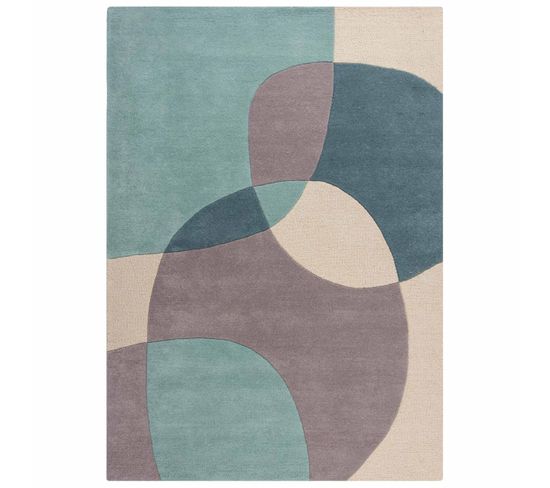 Tapis De Salon Glee En Laine - Bleu - 120x170 Cm