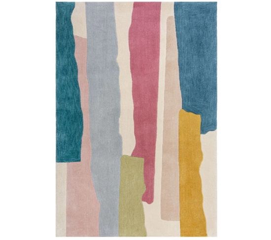 Tapis De Salon Moderne Calabre En Polyester - Multicolore - 120x170 Cm