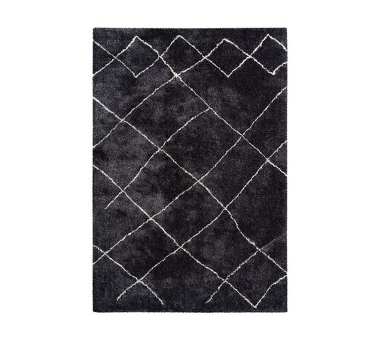 Tapis De Salon Volero En Polyester - Gris Anthracite - 160x230 Cm