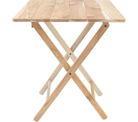 Table De Jardin Pliante En Teck Fsc 60 X 60 Cm