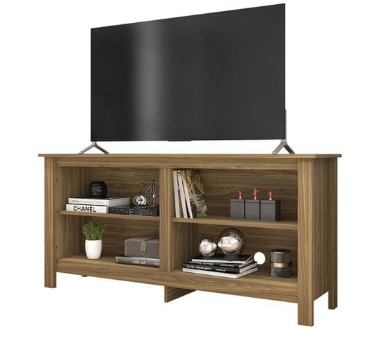 Meuble TV 65 Pouces Maxi Chêne 4 Niches L 148 H 69.5 P 38.5 Cm