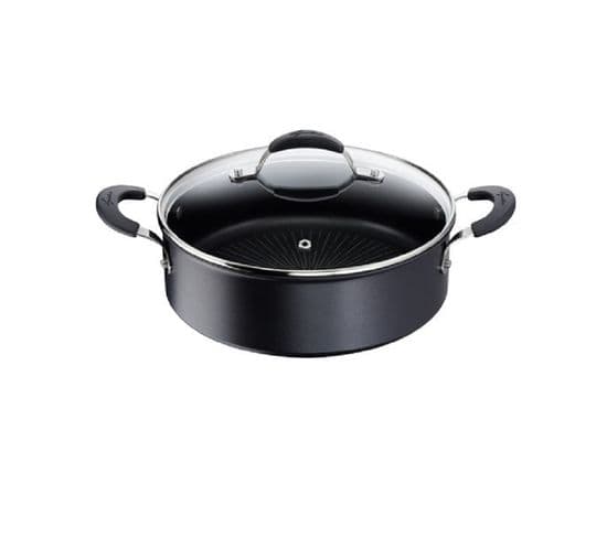 Sauteuse Anti-adhésive + Couvercle 26cm Noir - 012165031826