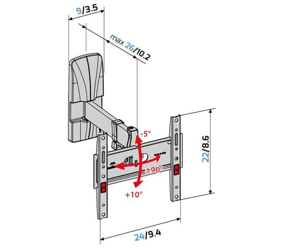 Support mural MELICONI GS R200 PLUS