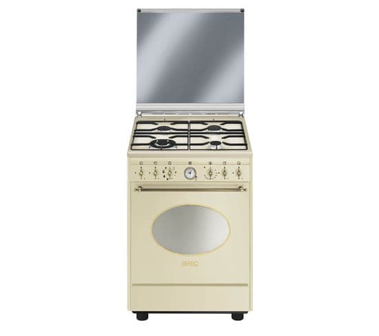 Piano de cuisson SMEG CO68GMP9 4 foyers gaz Crème