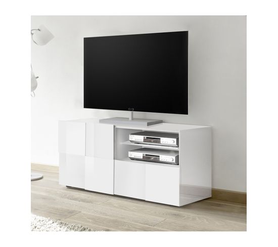 Meuble TV Petit 1 Porte Et 1 Tiroir - L121 Cm