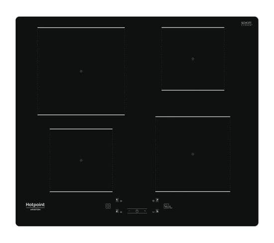 Table De Cuisson Induction - 4 Foyers - 7200w - L60 Cm - Revêtement Verre Noir - Hq5660sne