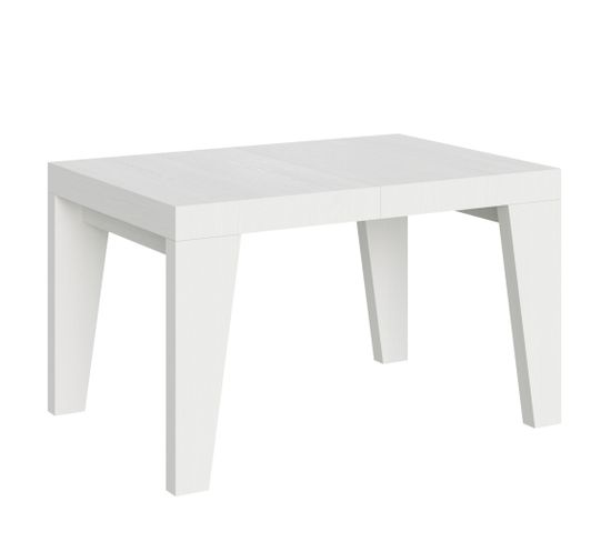 Table Extensible 90x130/390 Cm Naxy Frêne Blanc