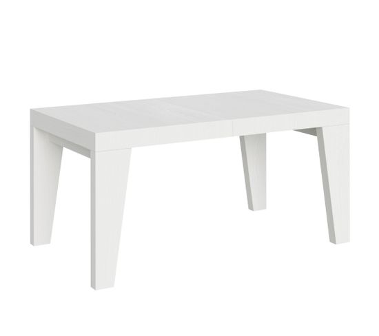 Table Extensible 90x160/420 Cm Naxy Frêne Blanc