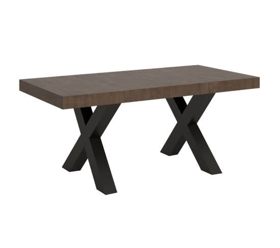 Table Extensible 90x180/284 Cm Traffic Noyer Cadre Anthracite
