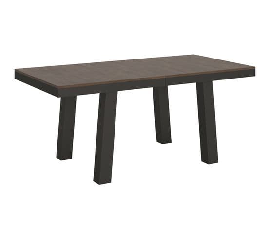 Table Extensible 90x180/440 Cm Bridge Evolution Noyer Cadre Anthracite