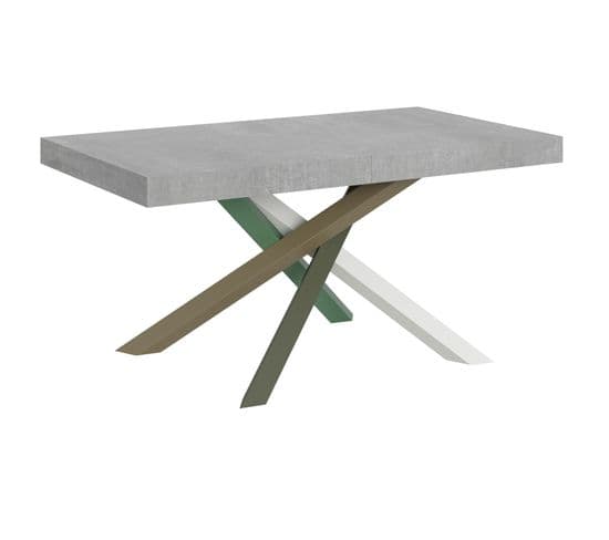 Table Extensible 90x160/420 Cm Volantis Ciment Cadre 4/a