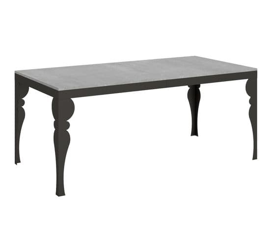 Table Extensible 90x180/284 Cm Paxon Evolution Ciment Cadre Anthracite