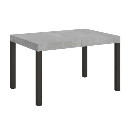 Table Extensible 90x130/234 Cm Everyday Ciment Cadre Anthracite