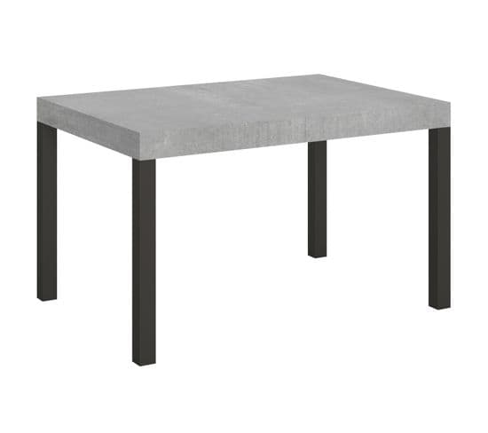 Table Extensible 90x130/390 Cm Everyday Ciment Cadre Anthracite