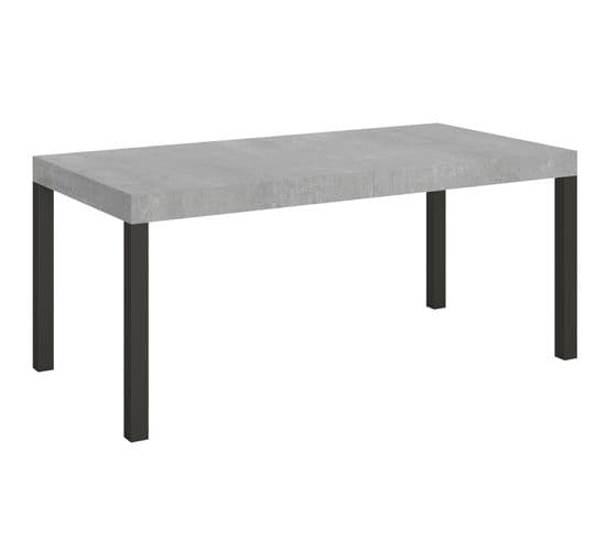 Table Extensible 90x180/440 Cm Everyday Ciment Cadre Anthracite