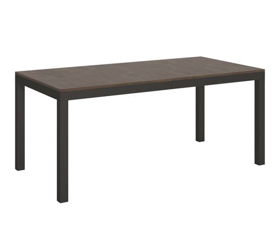 Table Extensible 90x180/284 Cm Everyday Evolution Noyer Cadre Anthracite