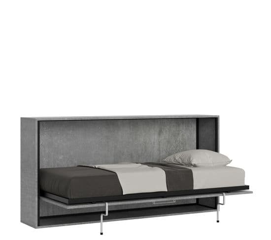 Lit Escamotable Horizontal 1 Couchage 85 Kando Ciment