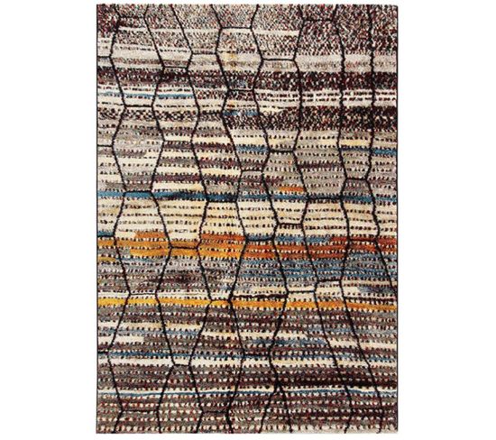 Tapis De Salon Mira En Polypropylène - Multicolore - 130x190 Cm