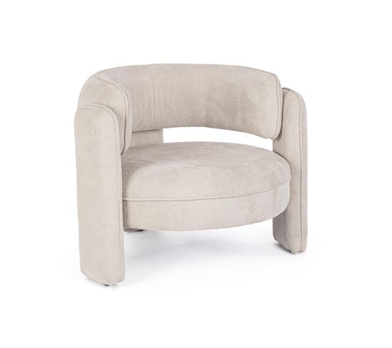 Fauteuil Design Arrondi En Tissu - Aubin