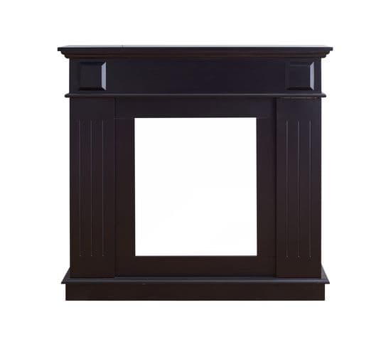 Cadre Decoratif Cheminée Decorative Bois Noir 100x109x26