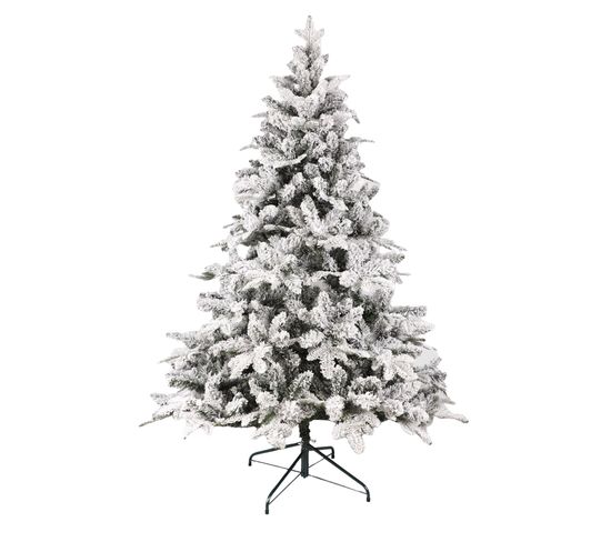 Arbre De Noël Réaliste De 180 Cm Avec Fausse Neige Et 1249 Branches