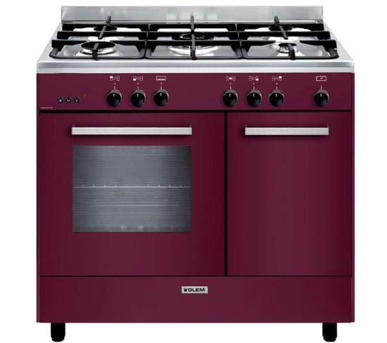 Piano De Cuisson Gaz 66l 5 Feux Inox/rouge - Ga960pcgbr