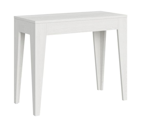 Console Extensible 90x42/302 Cm Isotta Frêne Blanc