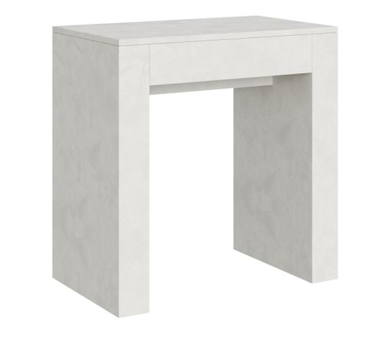 Console Extensible 78x47/299 Cm Allin Blanc Spatulé