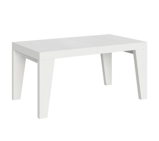 Table Extensible 90x160/264 Cm Naxy Frêne Blanc