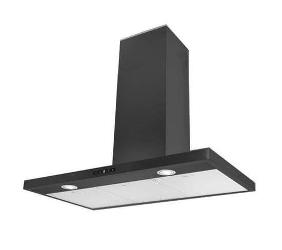 Hotte Décorative Murale 90 cm noir - Ahbf971bk