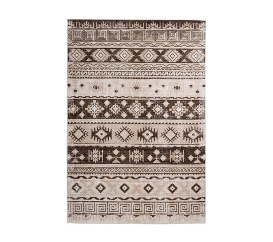 Tapis à Motifs Karlibar En Polypropylène - Marron - 120x170 Cm