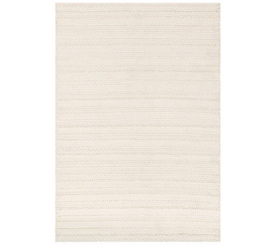 Tapis De Salon Blackson En Polyester Recyclé - Blanc Cassé - 120x170 Cm