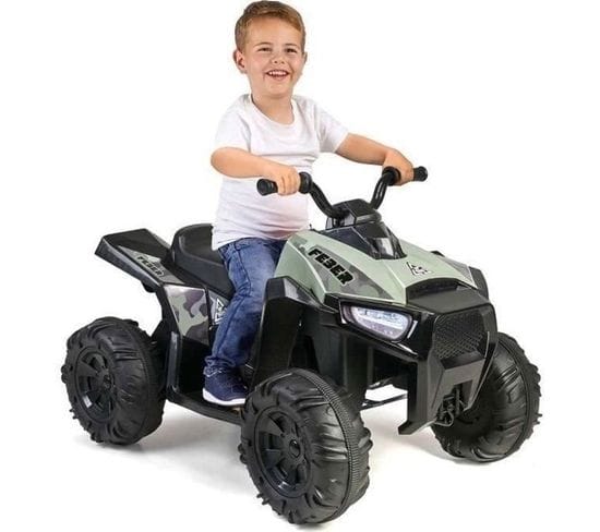 Quad Électrique - Feber - Boxer 12v - Noir - 3 Ans Et Plus - 30 Kg Max - Frein Automatique