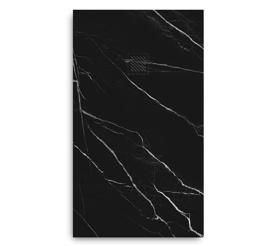 Receveur De Douche En Résine Extra Plat à Poser 90x100cm - Marble Noir - Origine