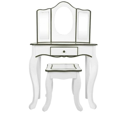 Meuble Coiffeuse Enfant Avec Miroir Et Tabouret Moderne Tiana