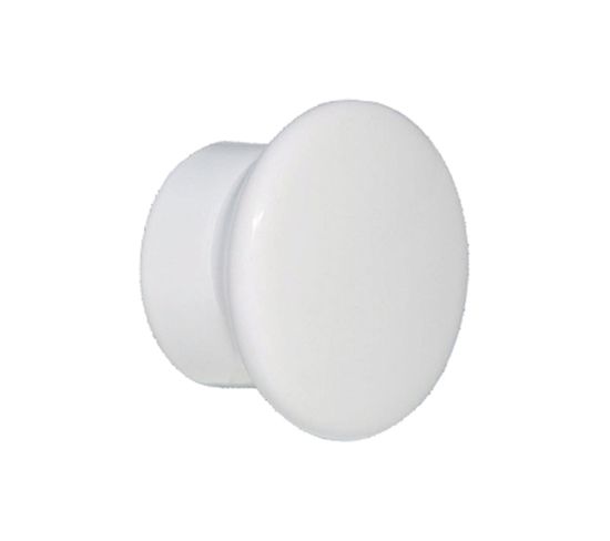 Paire D'embouts De Tringle En Forme De Bouchon - Diam. 20 Mm - Blanc