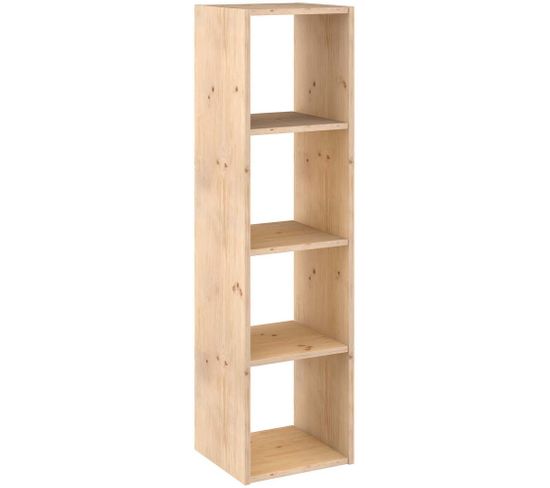 Etagère 4 Cases Bois 140cm - Dinamic-4