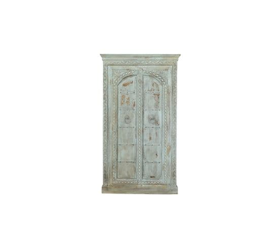 Armoire Bois Bleu 117x44x207cm