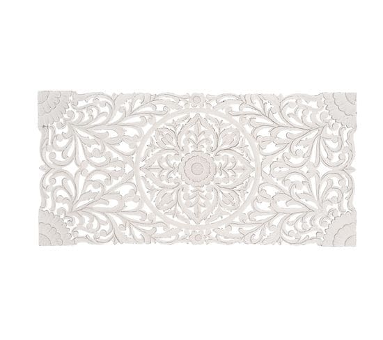 Panneau Décoratif - Bois De Manguier -coloris Blanc Vieilli -  80x165x4cm
