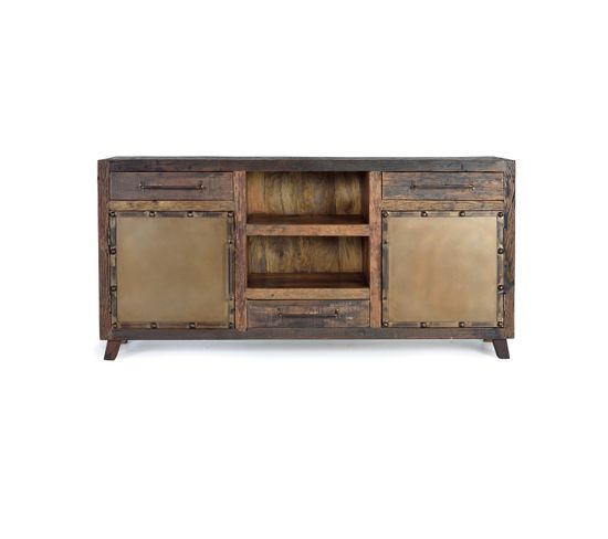 Buffet - Coloris Bois Et Vieux Onze - 90x180x40