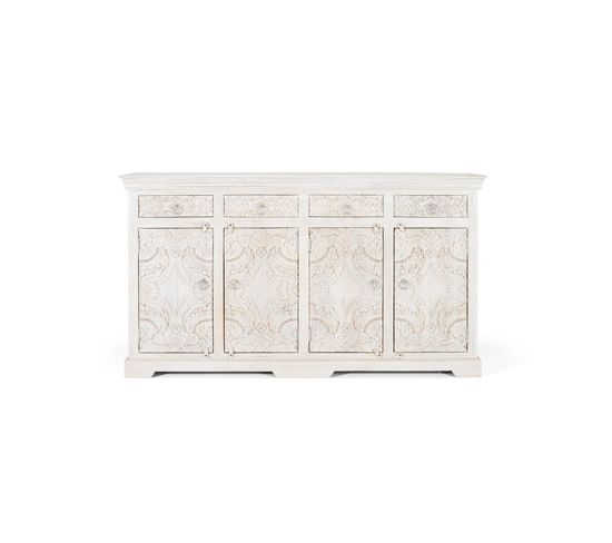 Buffet 4 Portes Blanc 180x40x100