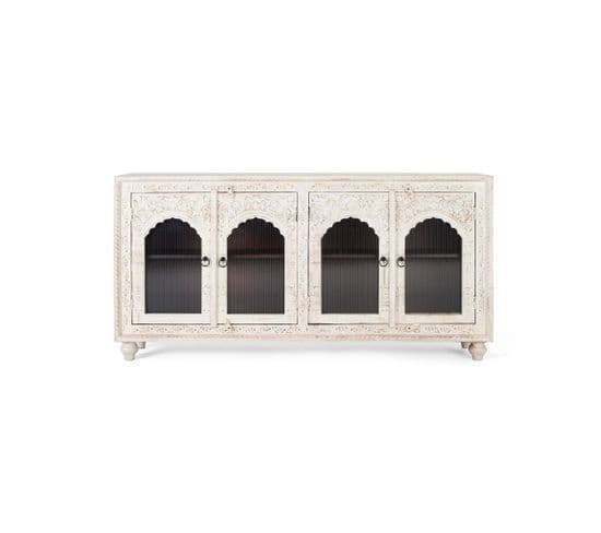 Buffet 4 Portes Blanc 180x40x90