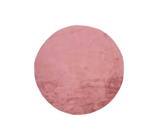 Tapis Intérieur Diam.120 Cm Rose Rond Fox Shaggy Uni