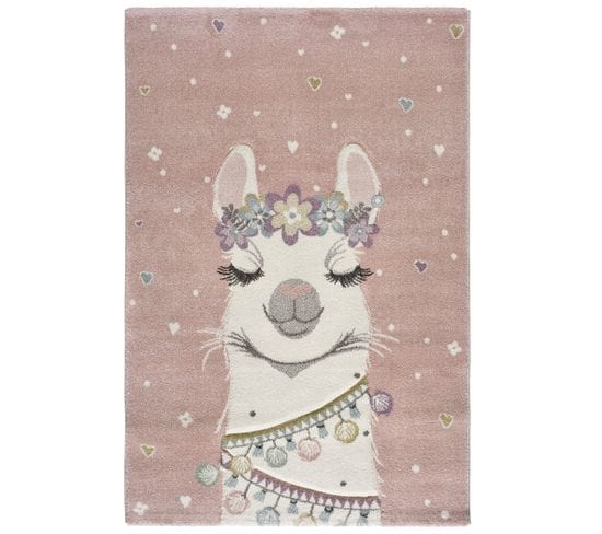 Tapis Intérieur 120x170 Cm Rose Rectangulaire Kinder Enfant